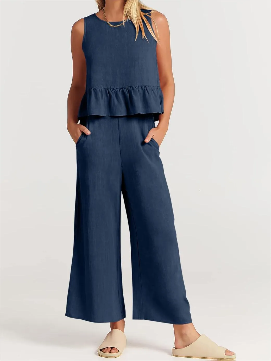 2023 WOMEN'S CASUAL 2 PIECE OUTFIT WITH POCKETS