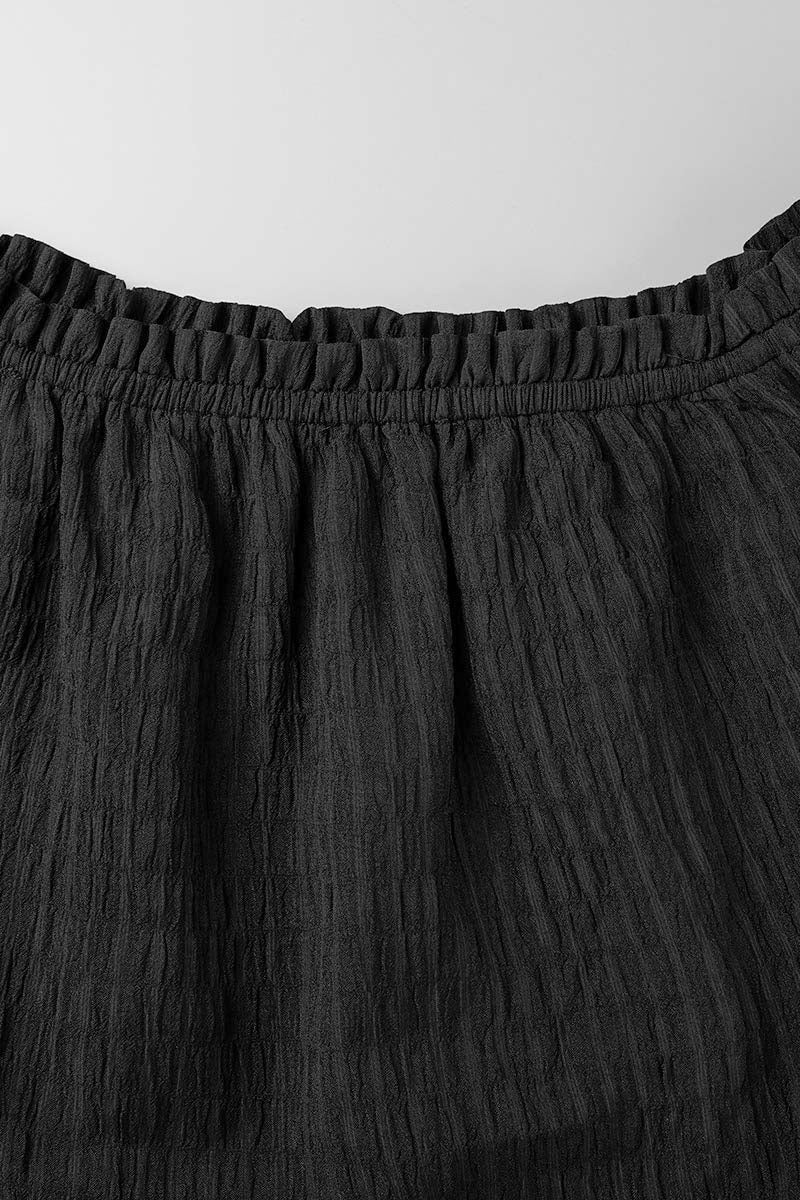 Casual Daily Solid Off the Shoulder Short Sleeve Two Pieces