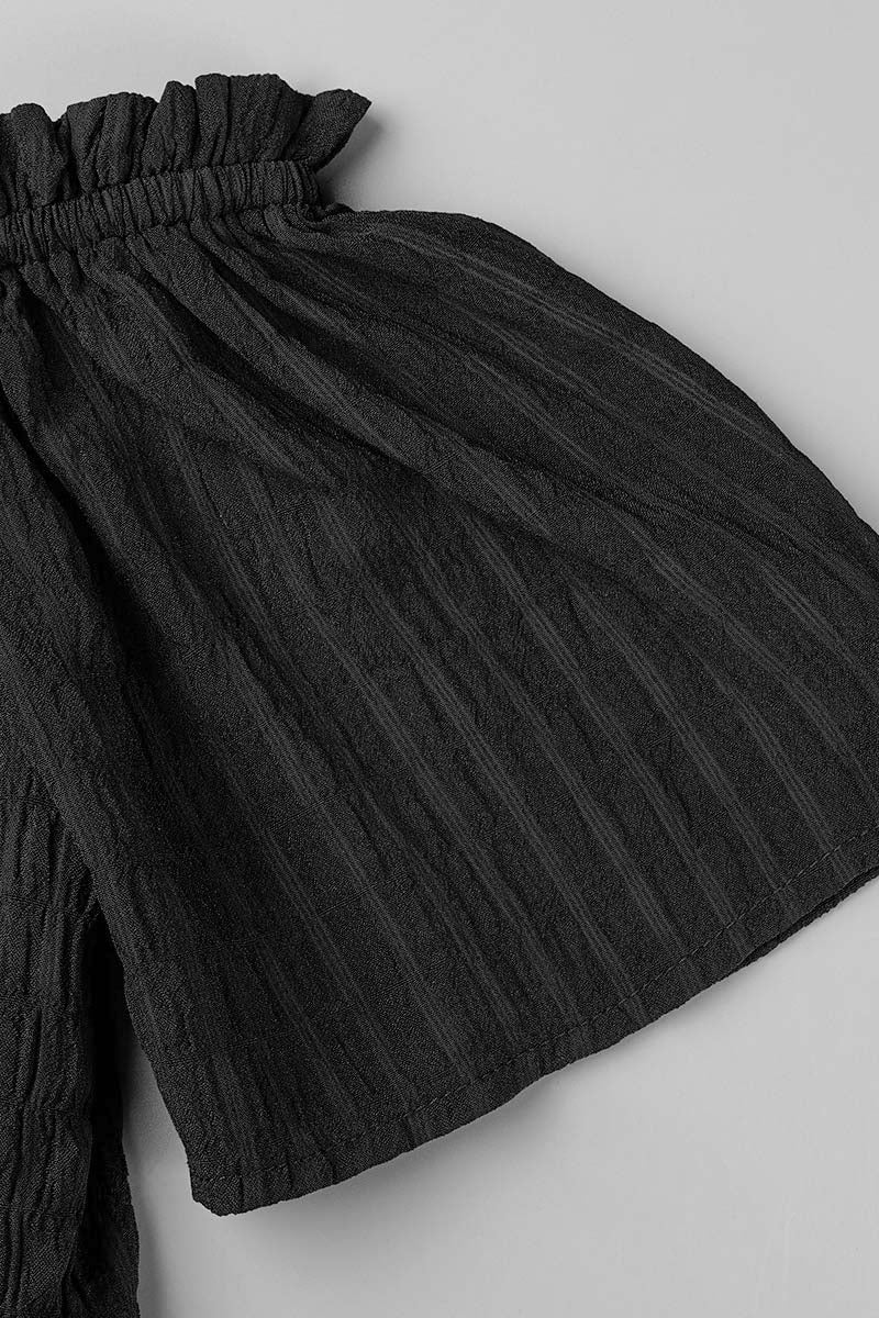 Casual Daily Solid Off the Shoulder Short Sleeve Two Pieces