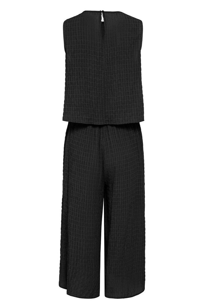 Casual Vacation Simplicity Solid Fold O Neck Loose Jumpsuits