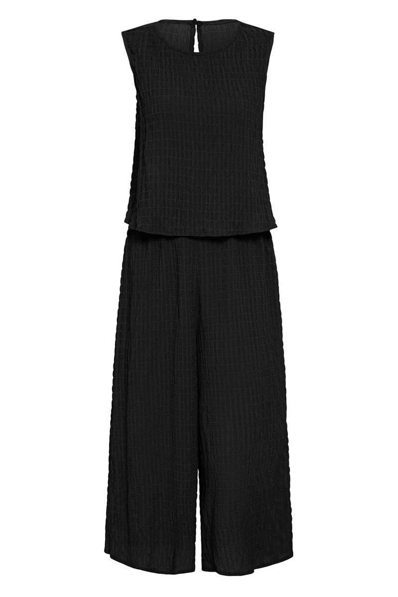 Casual Vacation Simplicity Solid Fold O Neck Loose Jumpsuits