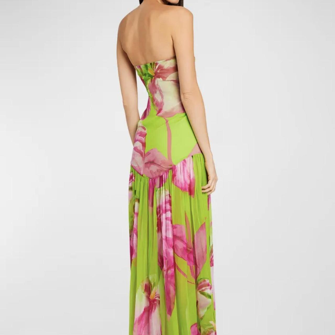 Women's tube top dress slim fit strapless backless high slit long dress