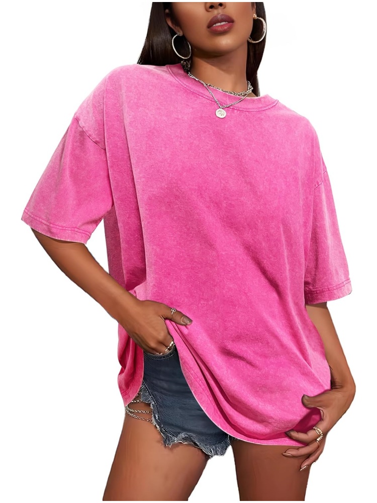 Women's Vintage Baggy Grunge Wash Cotton Tees (BUY 3 FREE SHIPPING )