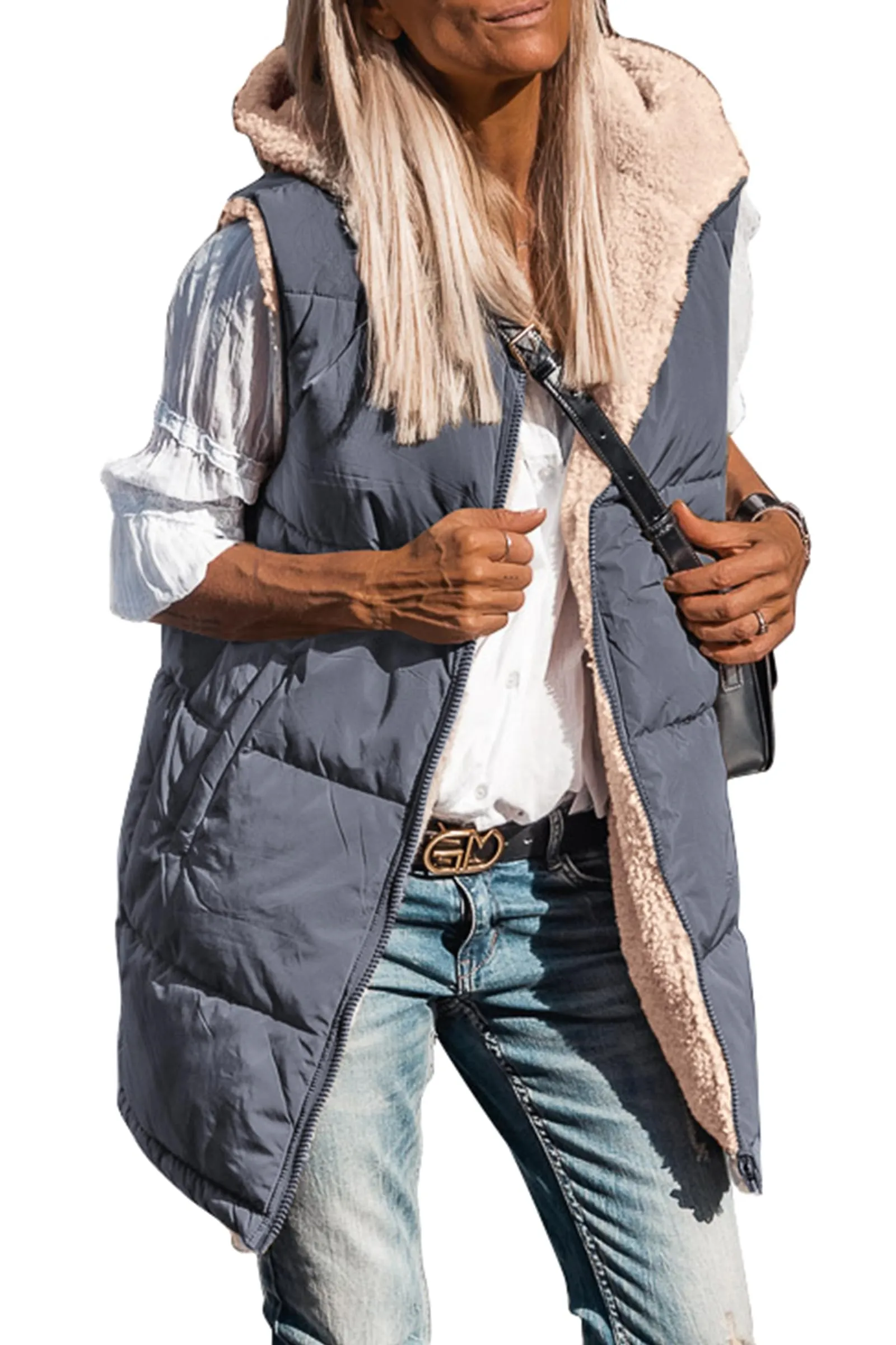 🔥🔥🔥🔥Women's Reversible Fleece Hooded Vests