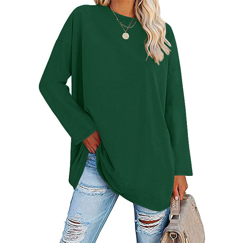 2023 New Updated Fabric Combed Cotton Jersey🔥 Womens Loose Fashion V-neck Top Short & Long Option (Size up to Plus Size 4XL)