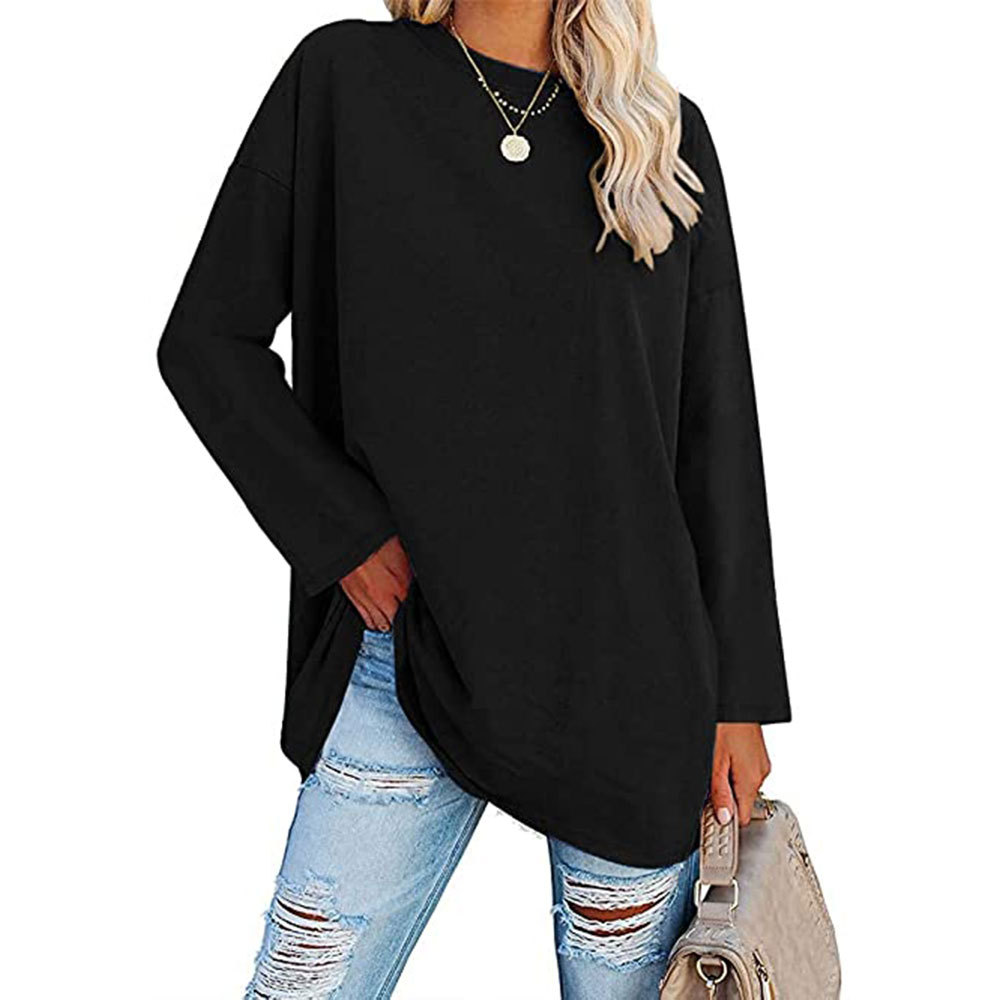 2023 New Updated Fabric Combed Cotton Jersey🔥 Womens Loose Fashion V-neck Top Short & Long Option (Size up to Plus Size 4XL)