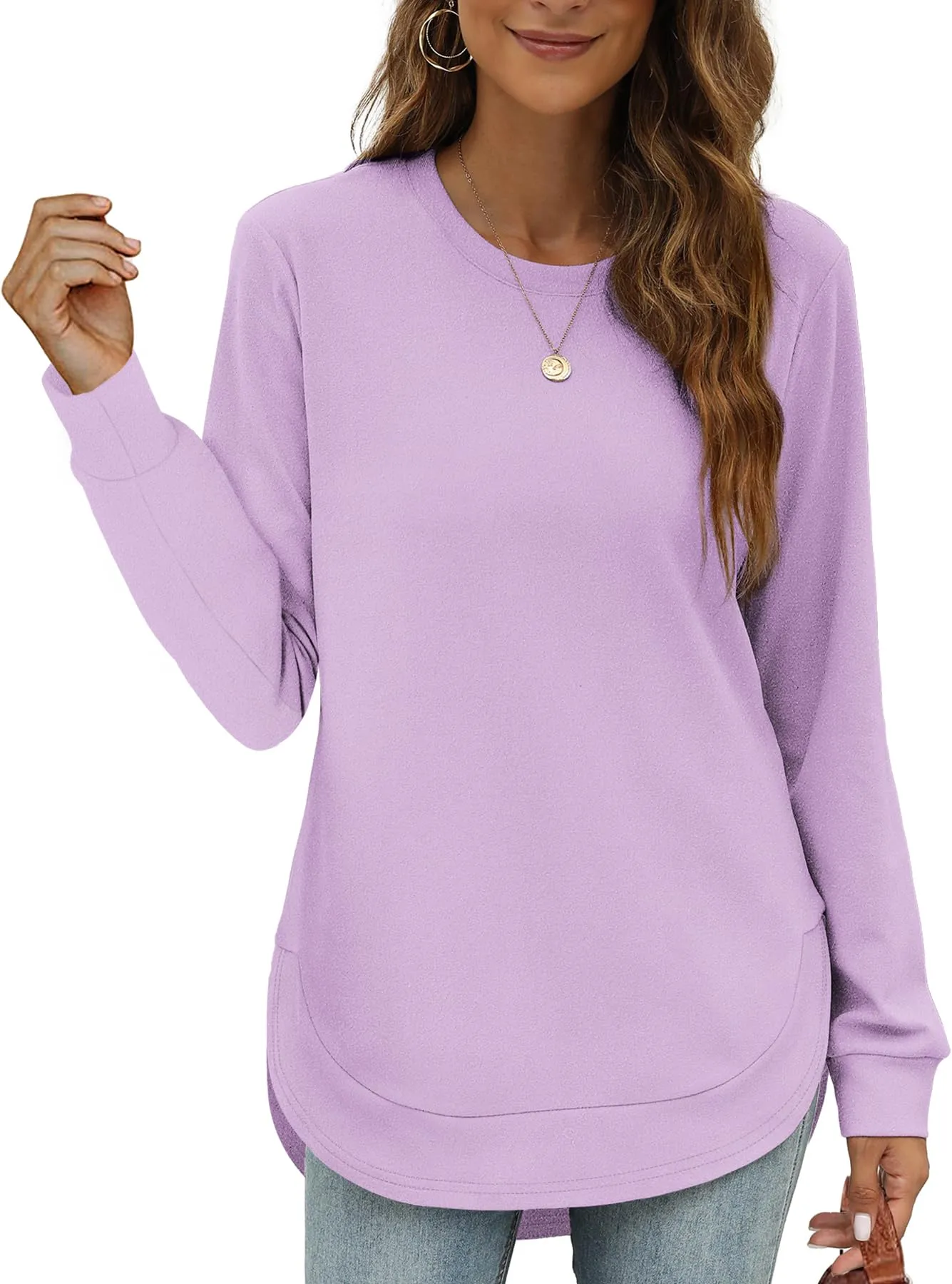 🔥🔥🔥🔥New Women's High Low Curved Hem Tops (Buy 2 Free Shipping)