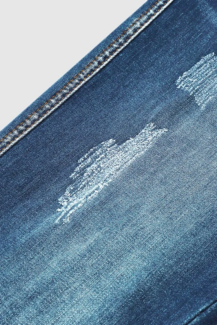 RIPPED ROLL UP HEM CAPRIS JEANS