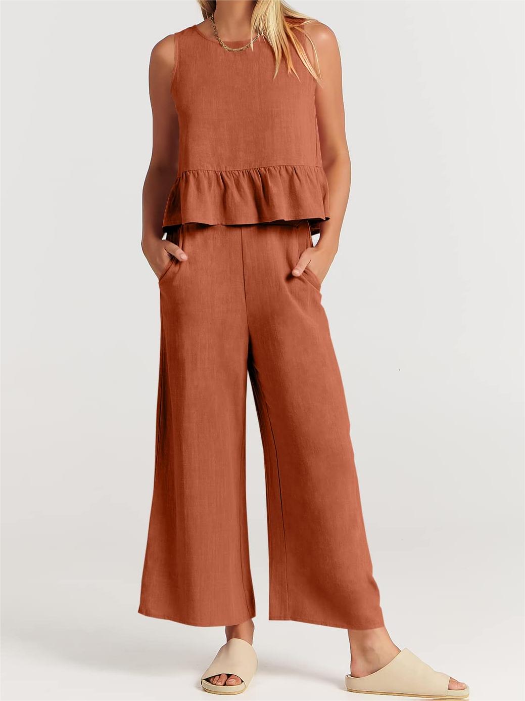 Women's Casual 2 Piece Outfit with Pockets(2023)