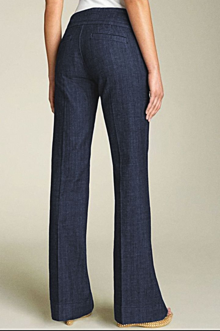 Midiross Solid Double Breasted Pocket Detail Straight Leg