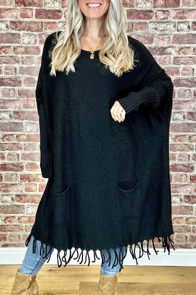 THREAD OF STREAMLINED LARGE BAT SLEEVE KNIT SWEATER (BUY 2 FREE SHIPPING）