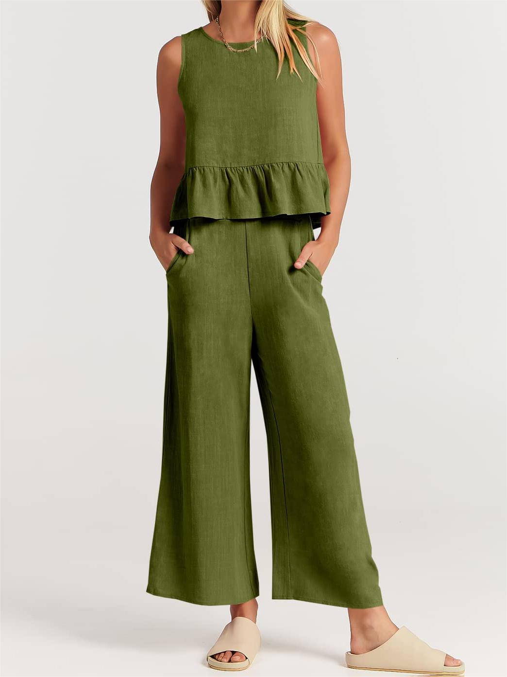 Women's Casual 2 Piece Outfit with Pockets(2023)