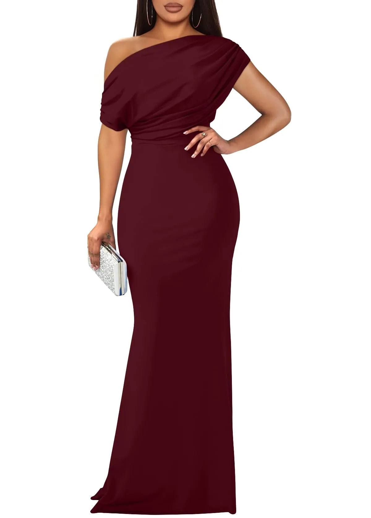 🔥🔥🔥🔥Women's Elegant Sleeveless Off Shoulder Bodycon Long Formal Party Evening Dress