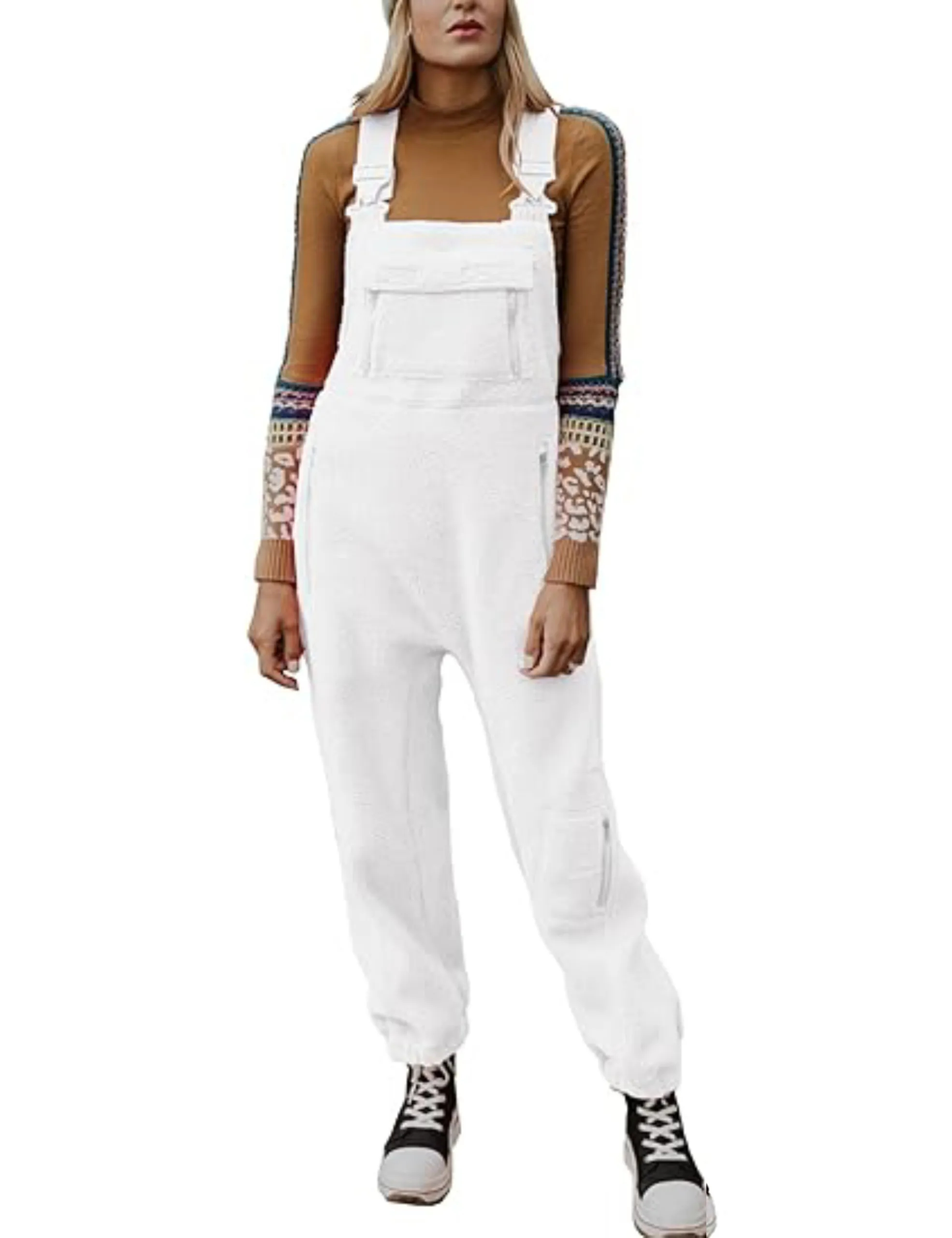 ✨✨✨2023 WINTER SALE WOMEN'S FLEECE WARM OVERALLS LOOSE CASUAL JUMPSUITS (BUY 2 FREE SHIPPING)