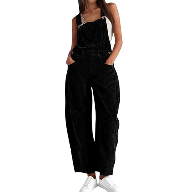 Women's wide-leg corduroy overalls, adjustable jumpsuit with pockets(BUY 2 FREE SHIPPING)