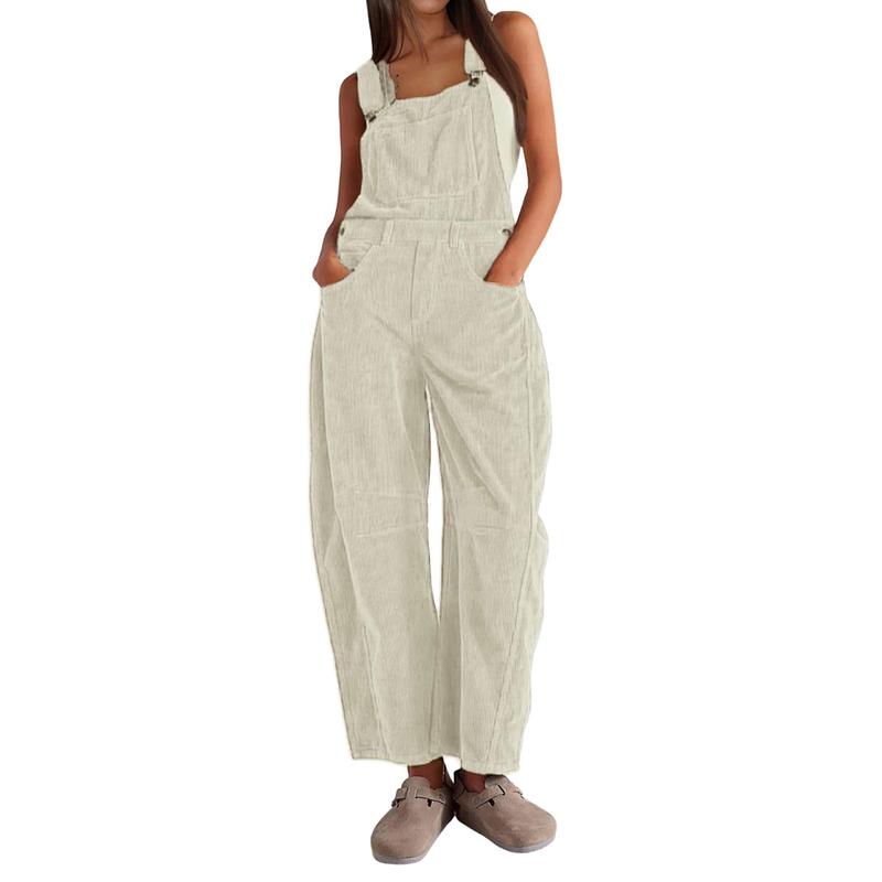 Women's wide-leg corduroy overalls, adjustable jumpsuit with pockets(BUY 2 FREE SHIPPING)