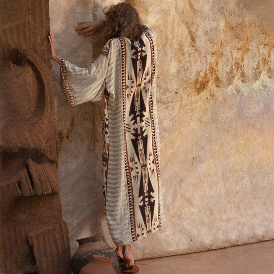 Ladies Vintage Western Print Cardigan