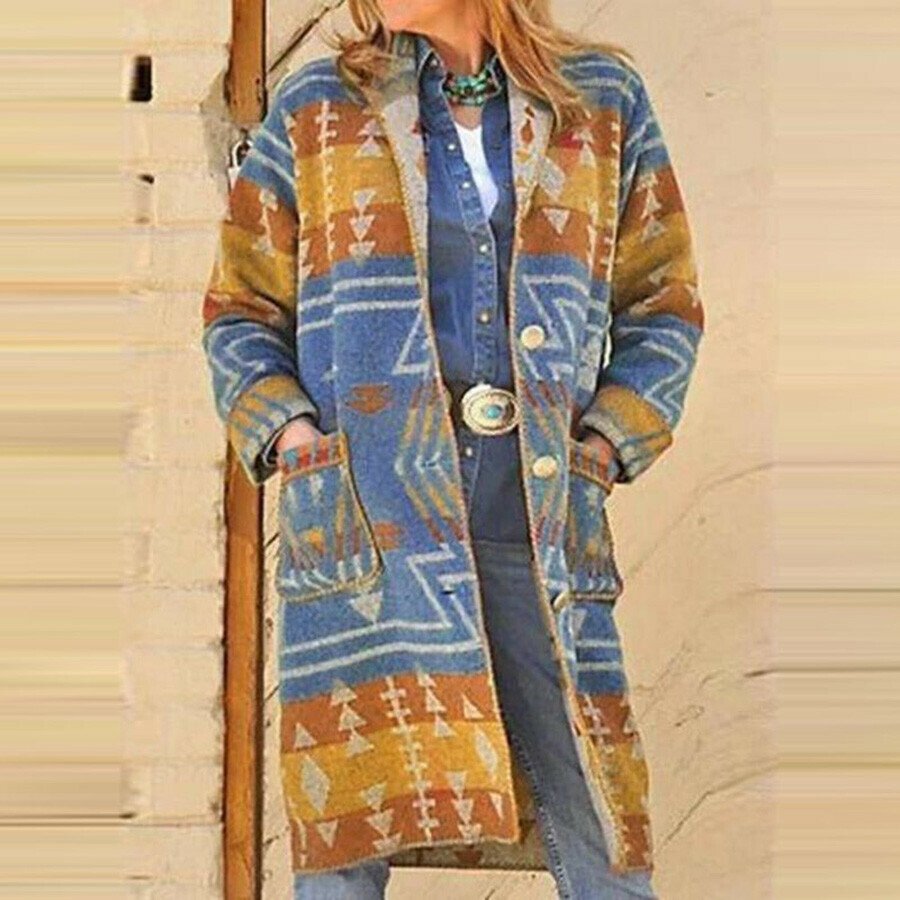 Women Western Style Maxi Coat