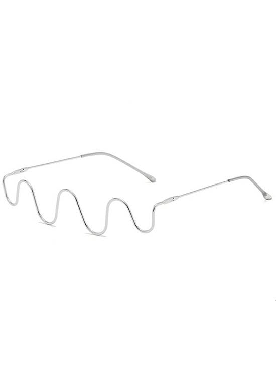 Alloy Half Rim No Lens Glasses