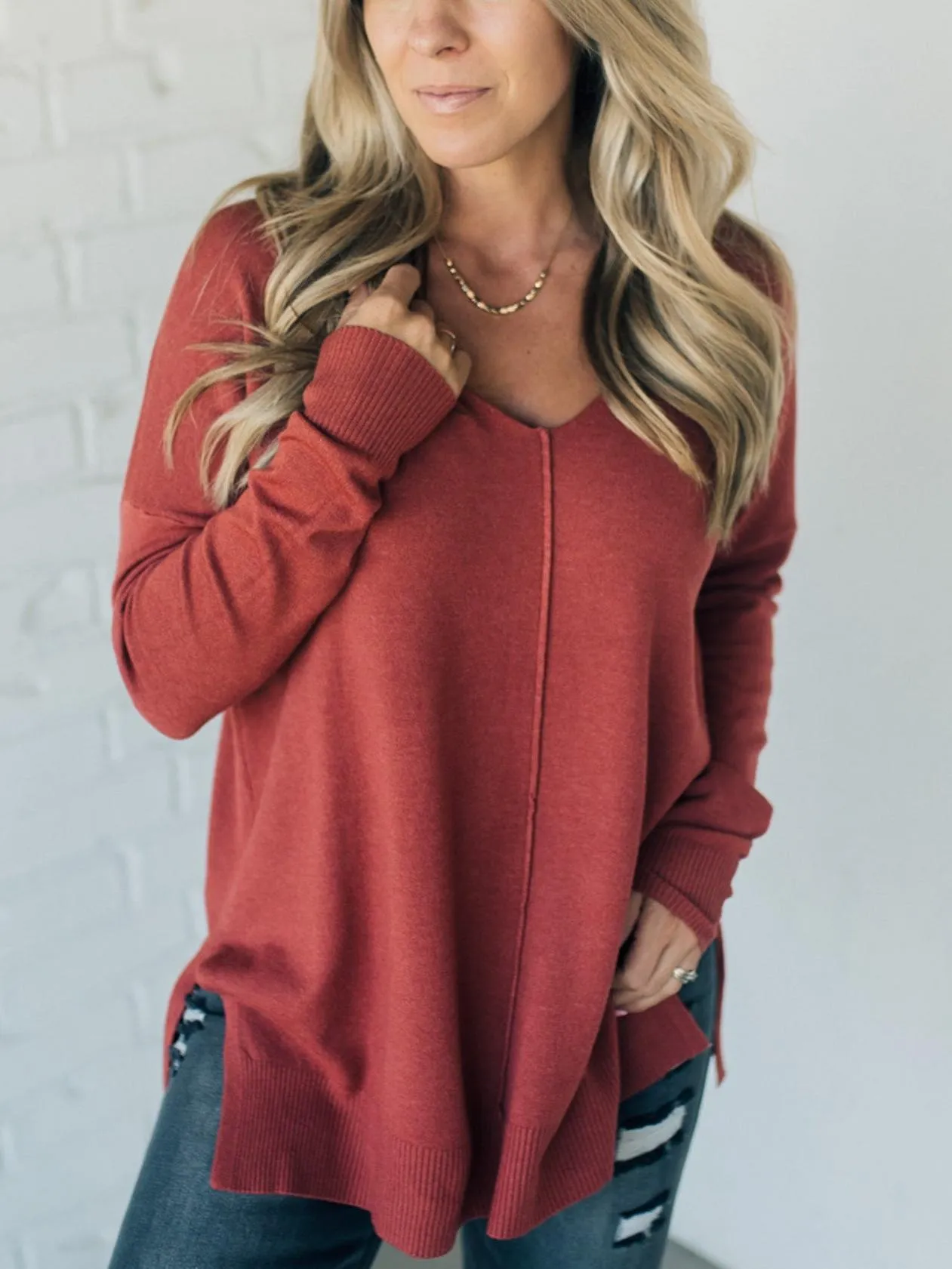🔥🔥🔥🔥So Soft Seam Front Sweater(Buy 2 Free Shipping)