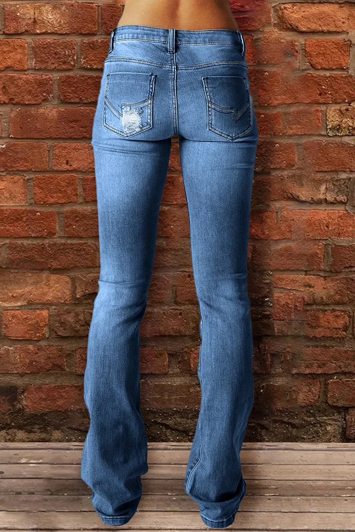 Midiross Vintage Ripped Low Waist Jeans