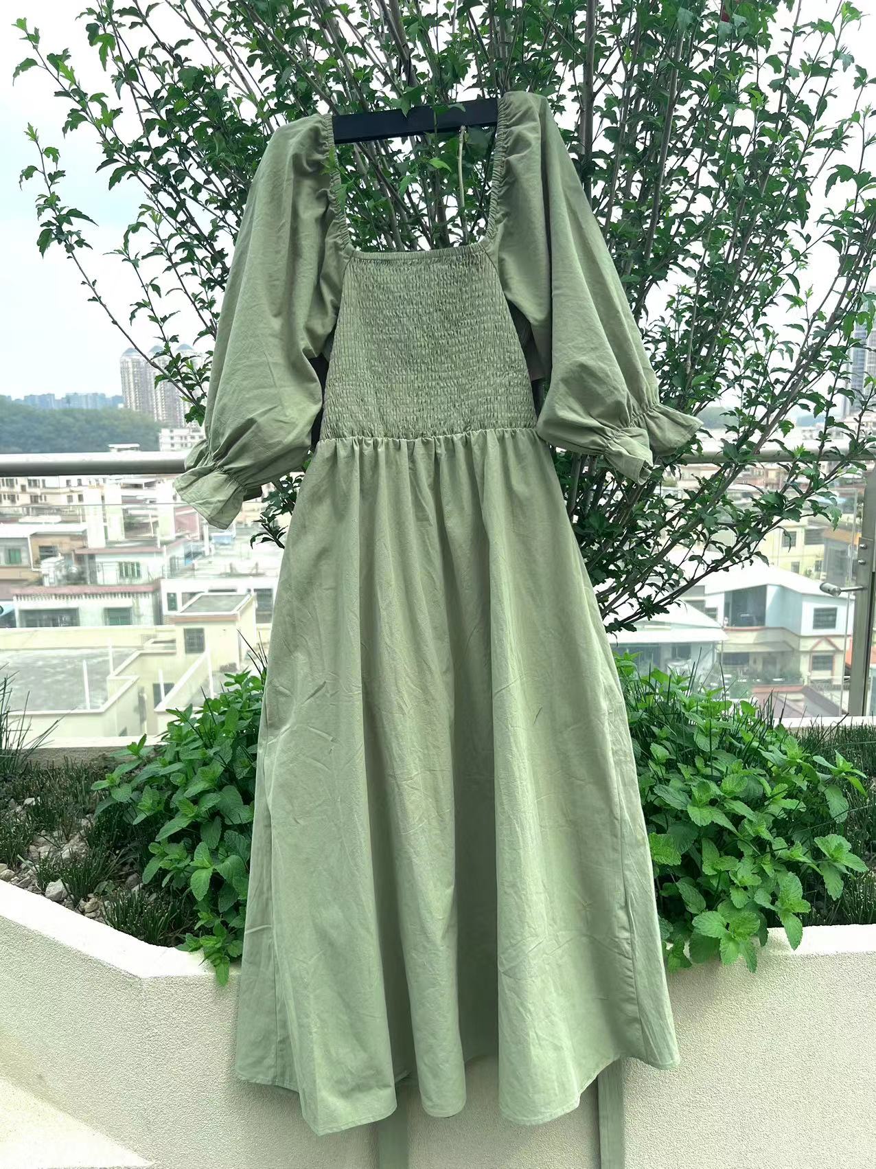 FRENCH RUFFLED LANTERN SLEEVES MULTI