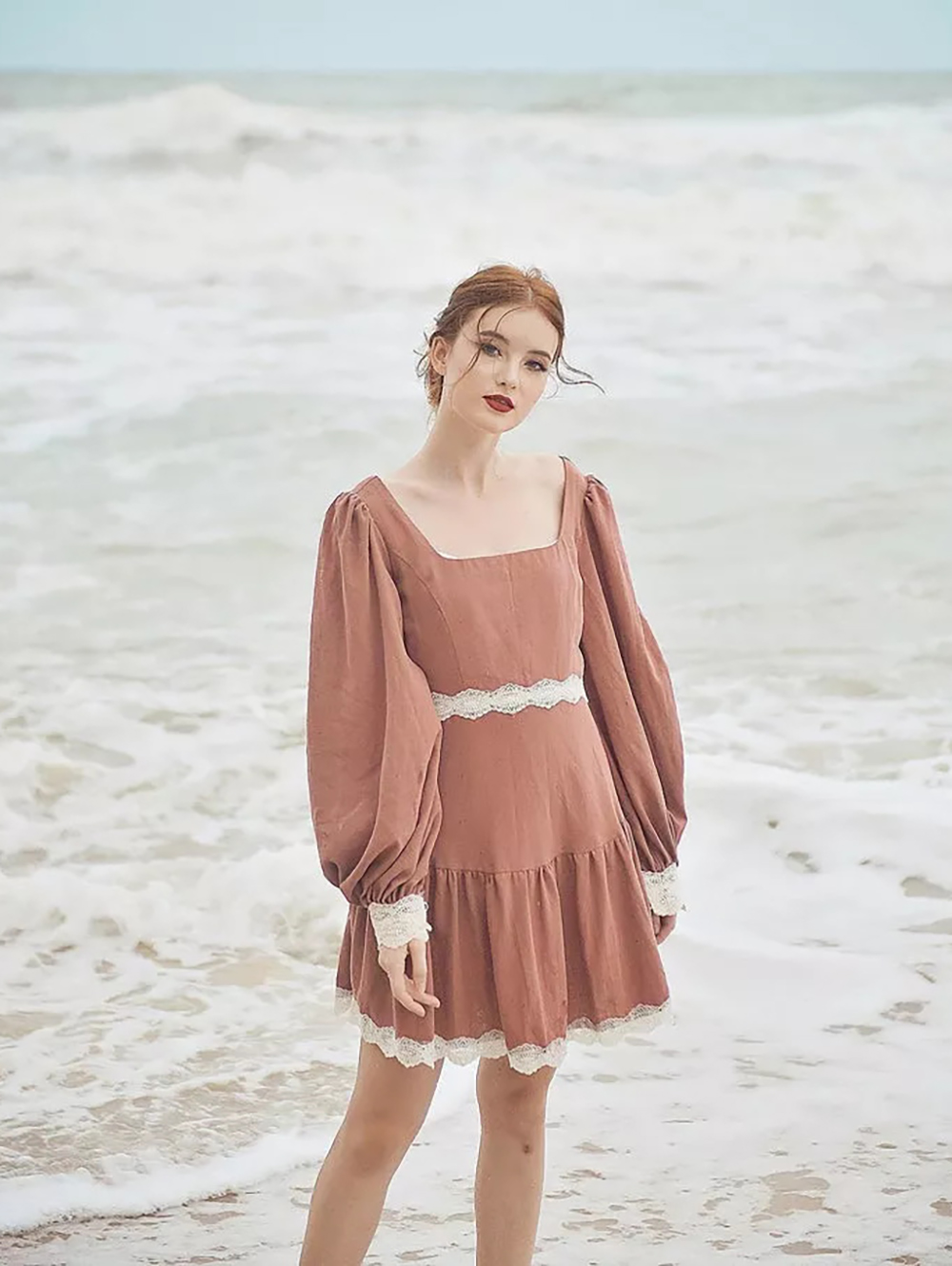 Cotton Linen Midi Dress