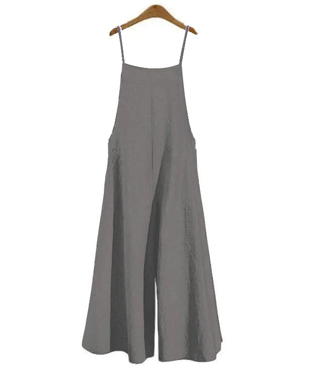 WOMEN'S OVERSIZED SLEEVELESS CASUAL JUMPSUIT