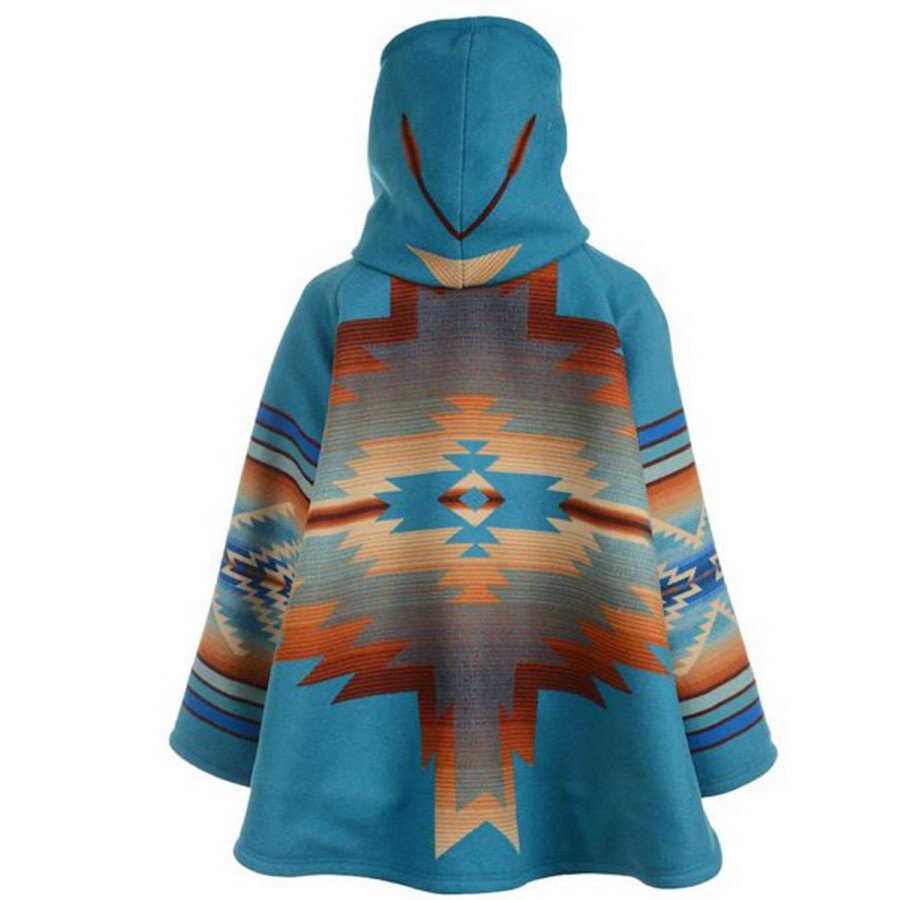 Ladies Western Vintage Print Woolen Jacket