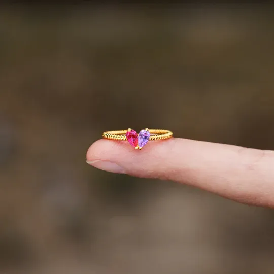 🔥🔥🔥🔥For Love - Partners In Love Heart Custom Birthstone Ring