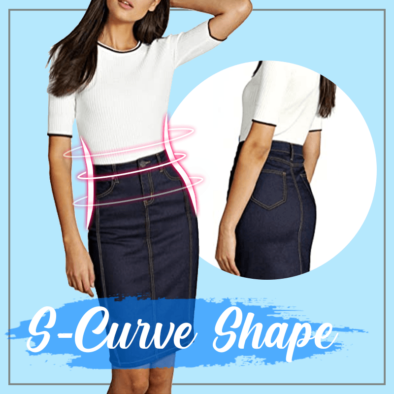 Denim Trimming Skirt