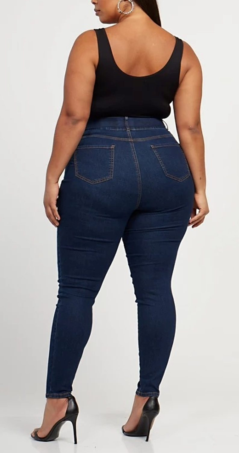 Midiross CURVY + PLUS SKINNY JEANS