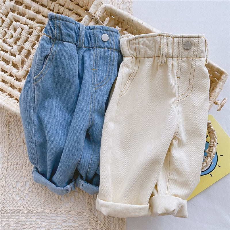 2023 spring new high waist baby jeans
