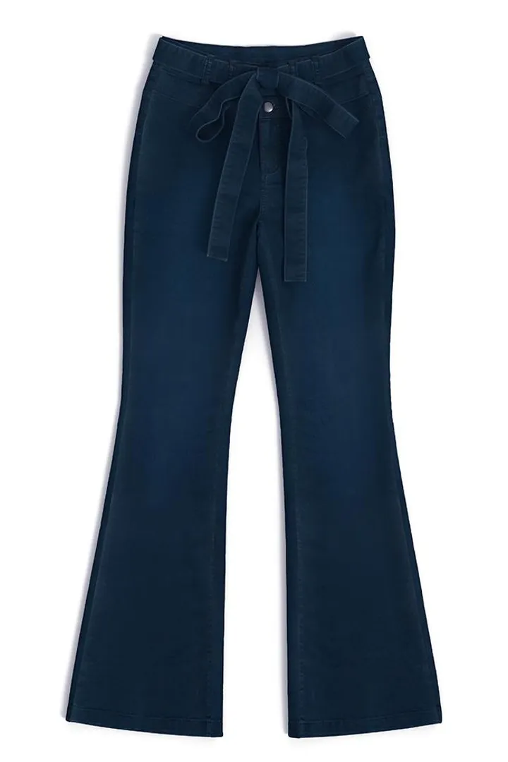 Midiross 90s Vintage Tie Waist Butt Lifting Flare Jeans