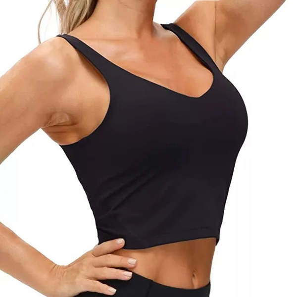 Sports Bra Wirefree Padded Medium Support Yoga Bras Gym Running Workout Tank Tops