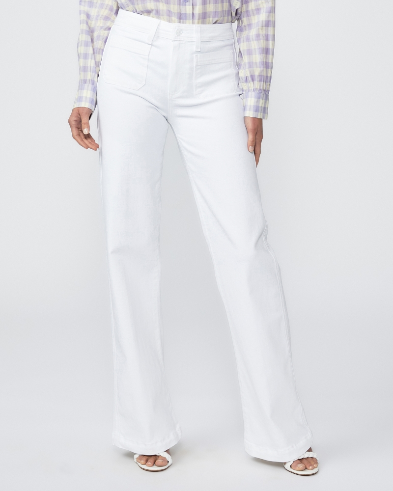 Crisp WHITE DENIM FLARE JEANS