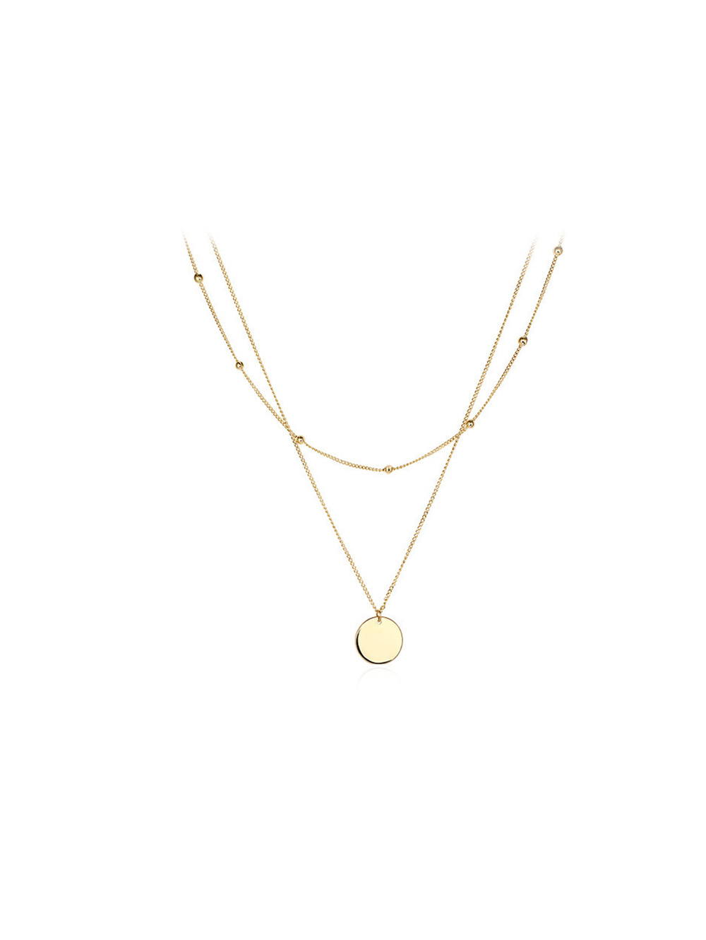 18k Gold Plated Dainty Gold Choker Arrow Bar Layering Long Necklace for Women