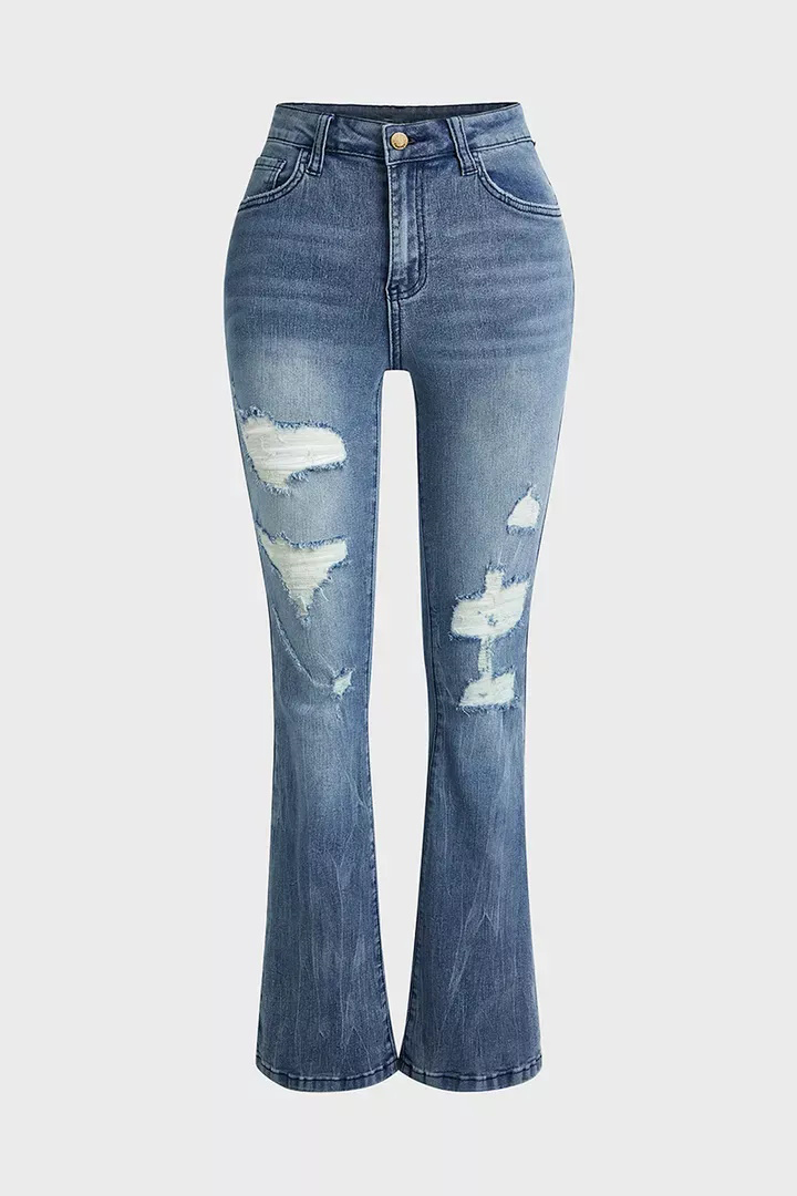Midiross Vintage Ripped Flare Jeans