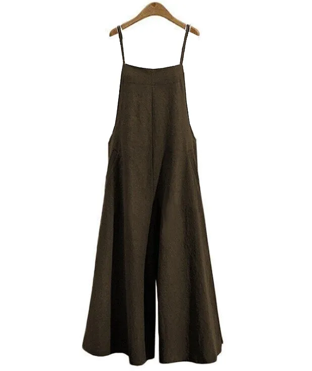 WOMEN'S OVERSIZED SLEEVELESS CASUAL JUMPSUIT