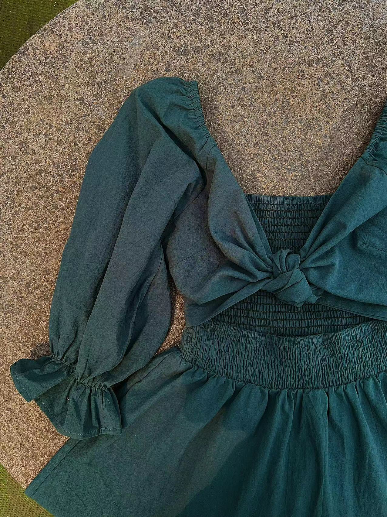 FRENCH RUFFLED LANTERN SLEEVES MULTI
