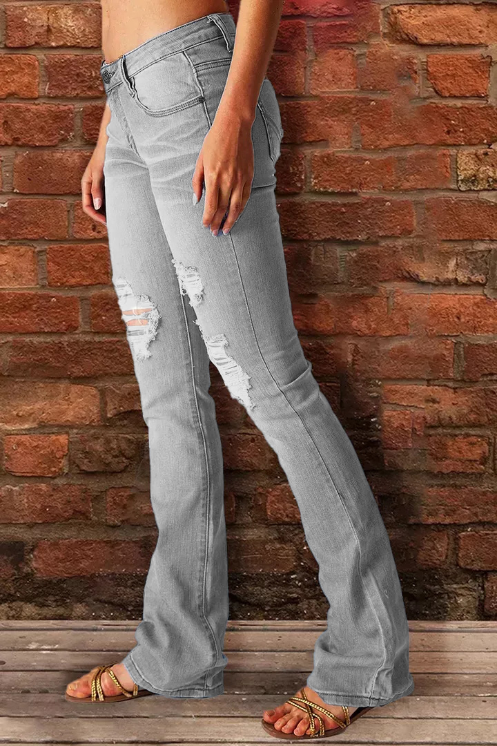 Midiross Vintage Ripped Low Waist Jeans