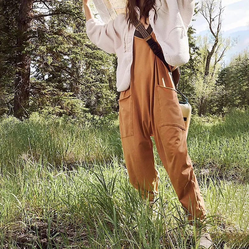 2023 WIDE LEG JUMPSUIT WITH POCKETS