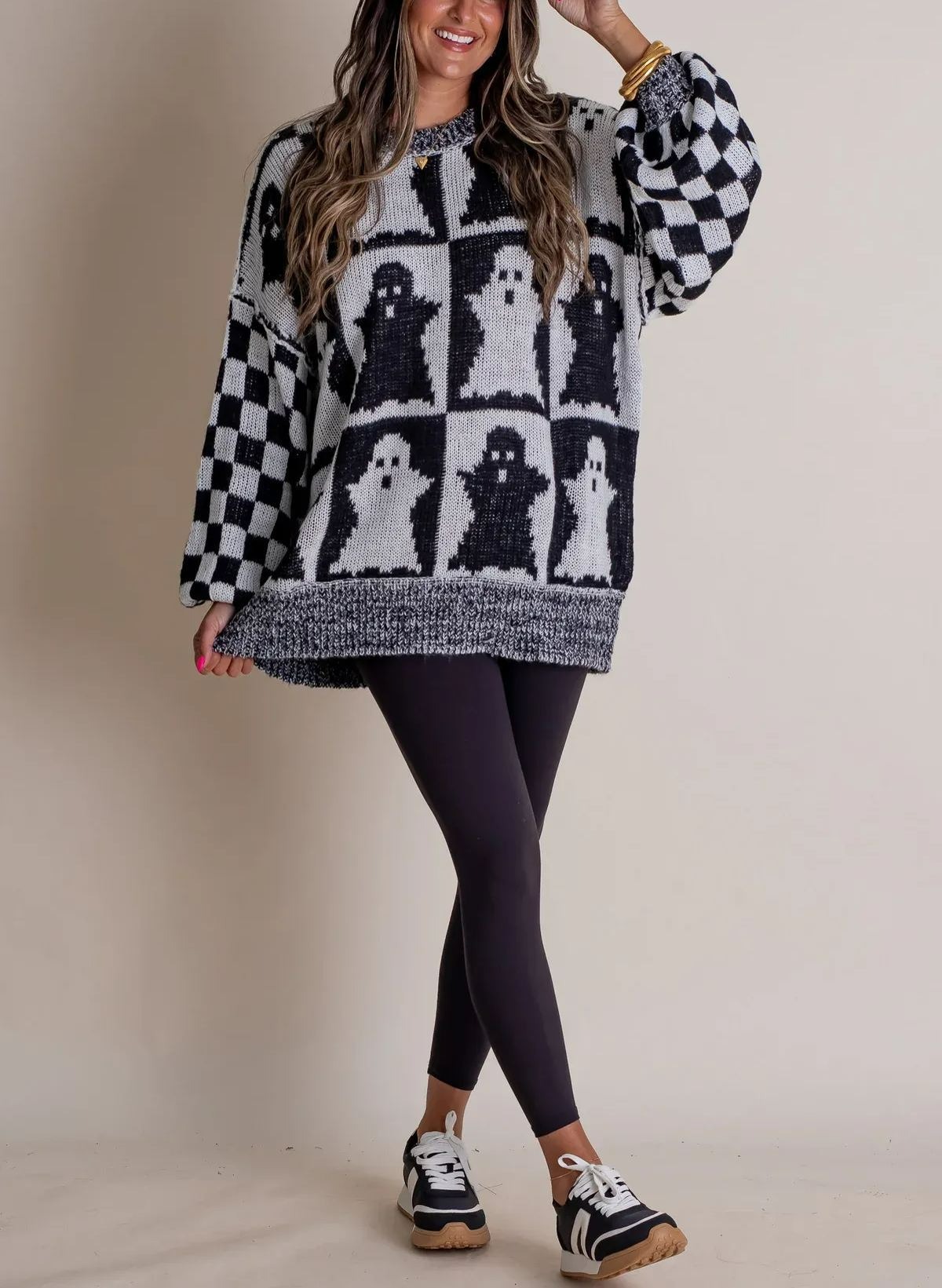 Hot Sale-Halloween Checkered Sweater-SPOOKY SEASON (Buy 2 Free Shipping)