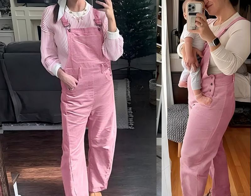 Women's wide-leg corduroy overalls, adjustable jumpsuit with pockets(BUY 2 FREE SHIPPING)