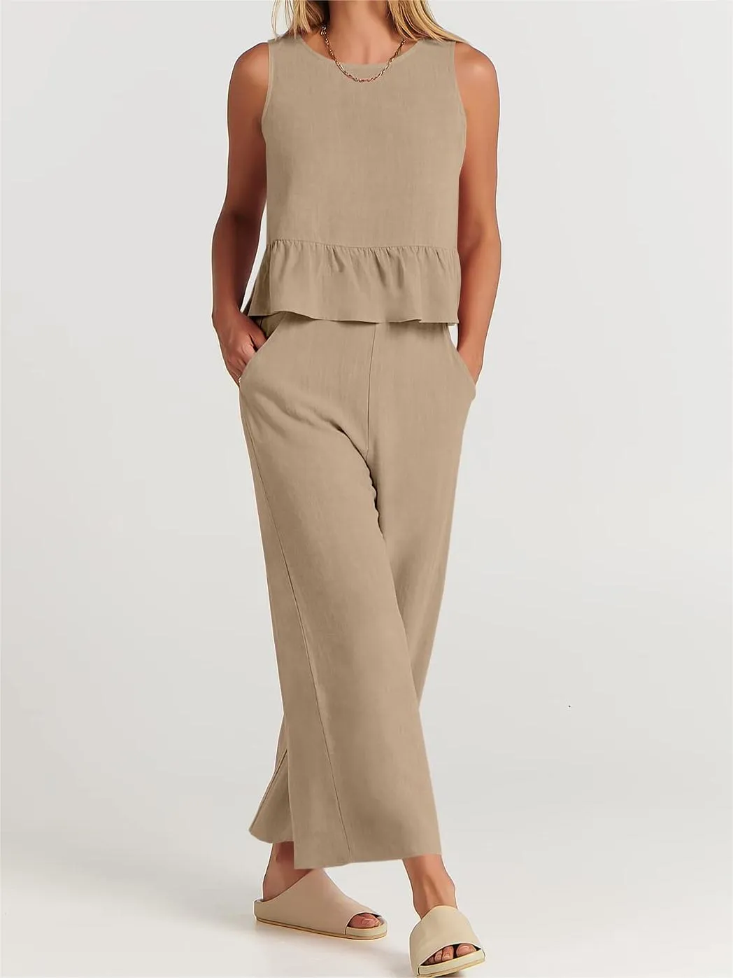 2023 WOMEN'S CASUAL 2 PIECE OUTFIT WITH POCKETS