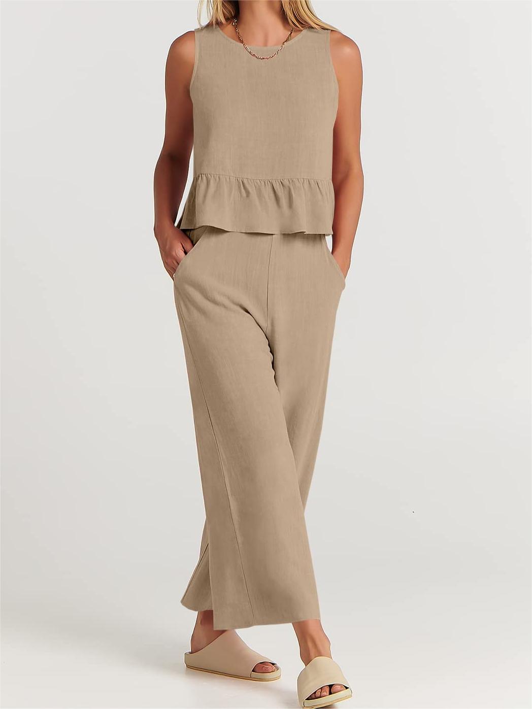 Women's Casual 2 Piece Outfit with Pockets(2023)