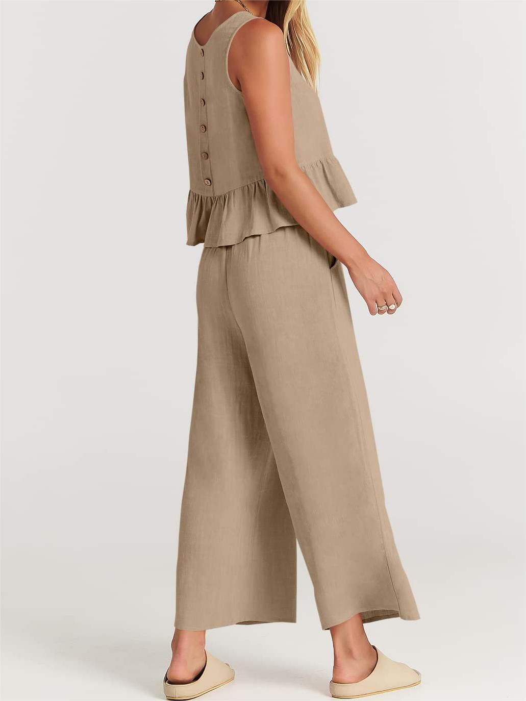 Women's Casual 2 Piece Outfit with Pockets(2023)