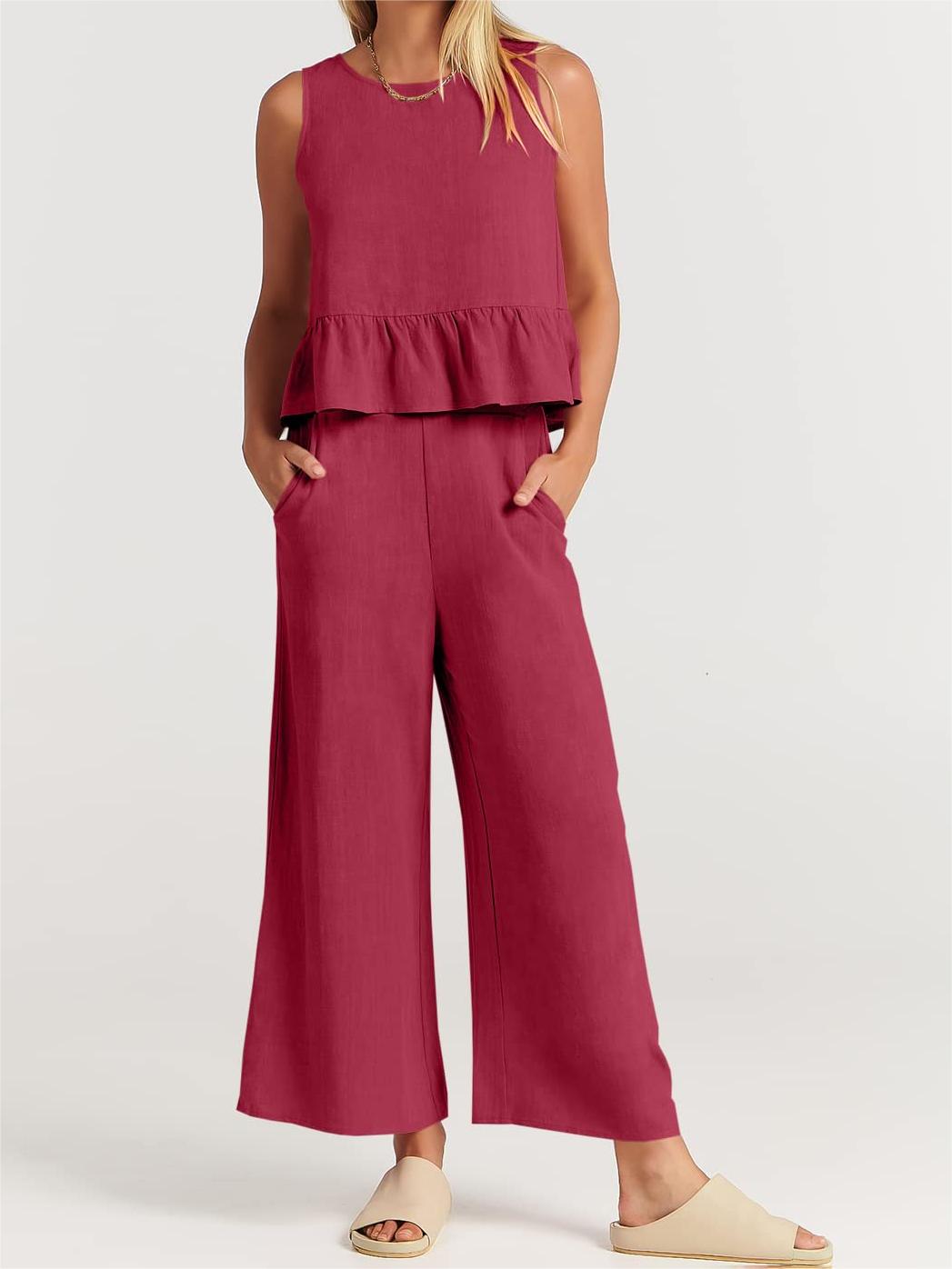Women's Casual 2 Piece Outfit with Pockets(2023)
