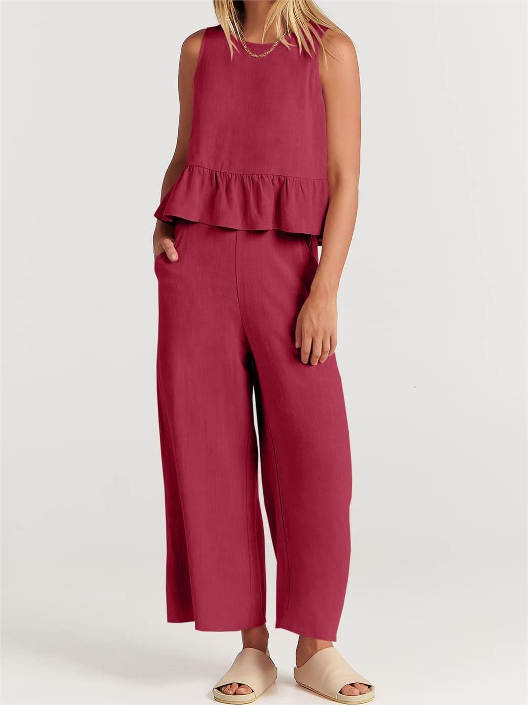 Women's Casual 2 Piece Outfit with Pockets(2023)