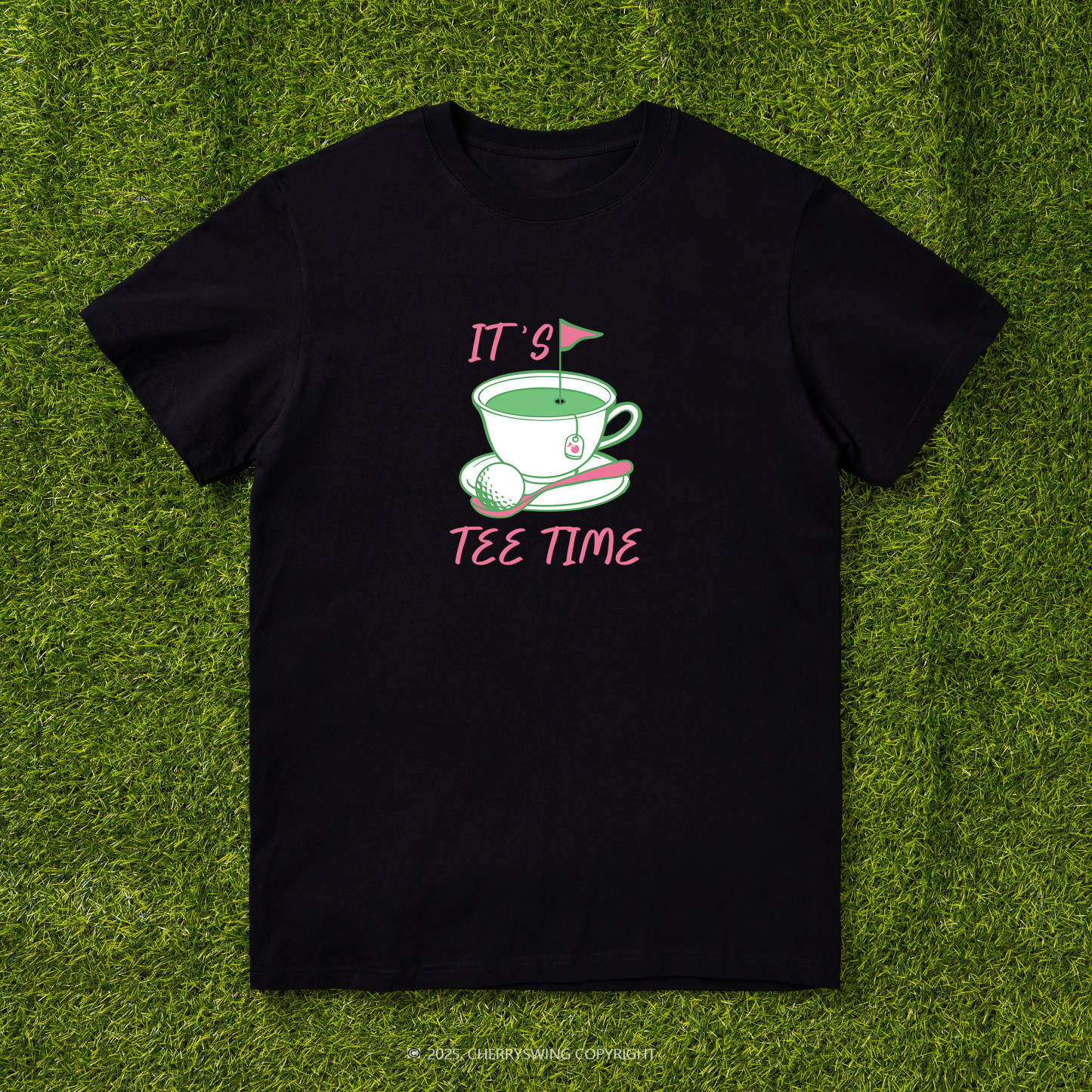 Cherryswing It's Tee Time Pattern White T-Shirt